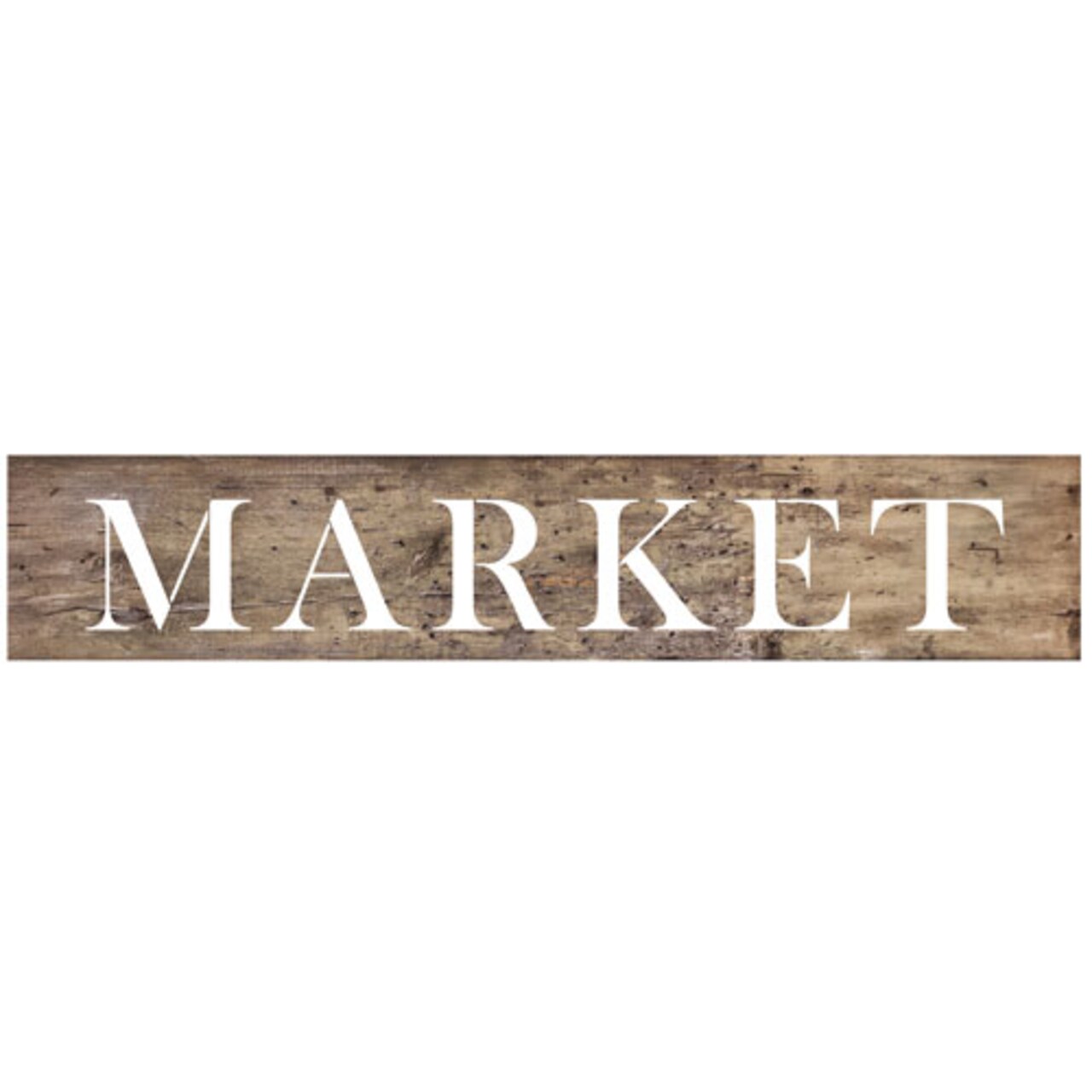 37-Inch Market Wall Stencil | 3794 by Designer Stencils | Word & Phrase Stencils | Reusable Art Craft Stencils for Painting on Walls, Canvas, Wood | Reusable Plastic Paint Stencil for Home Makeover | Easy to Use & Clean Art Stencil